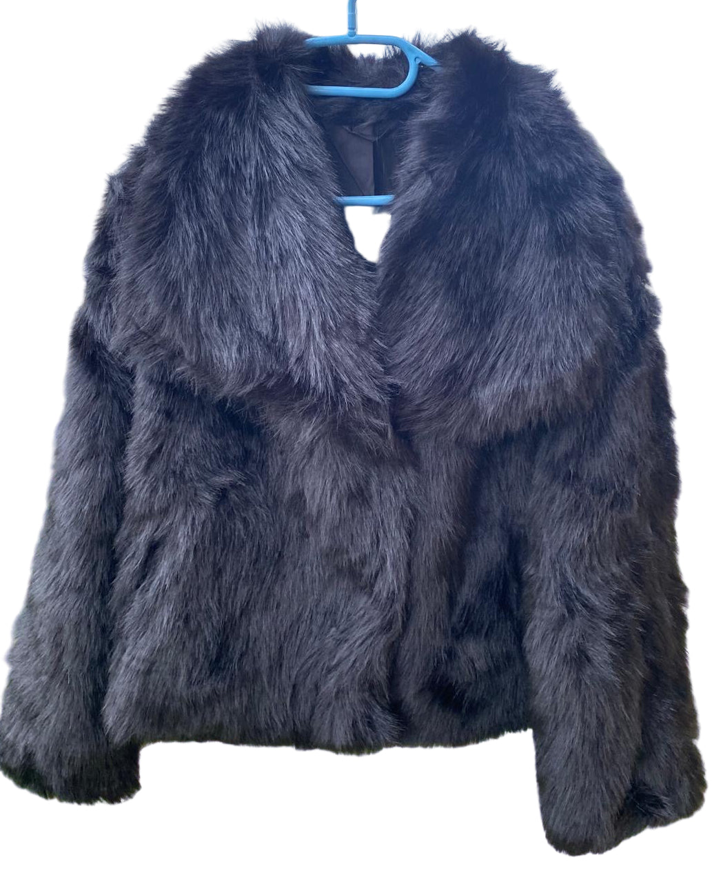 Veste a fourrure Noir avec poches