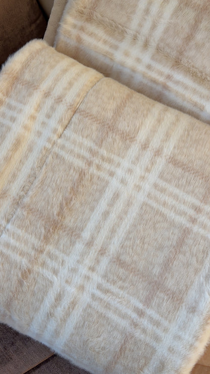 Plaid Luba Sable 140x180 - Maison Vivaraise