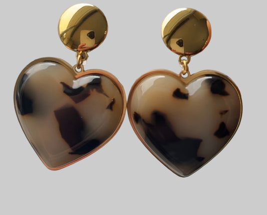 Boucles d'oreille coeur - Acier inoxydable 124RX192 - Byren Eline l’Atelier