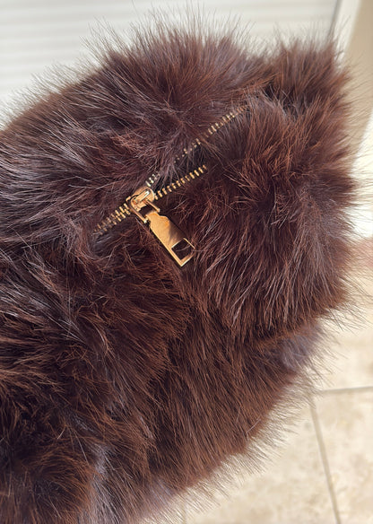 Sac a fourrure marron