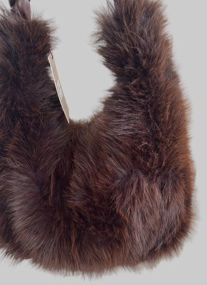 Sac a fourrure marron