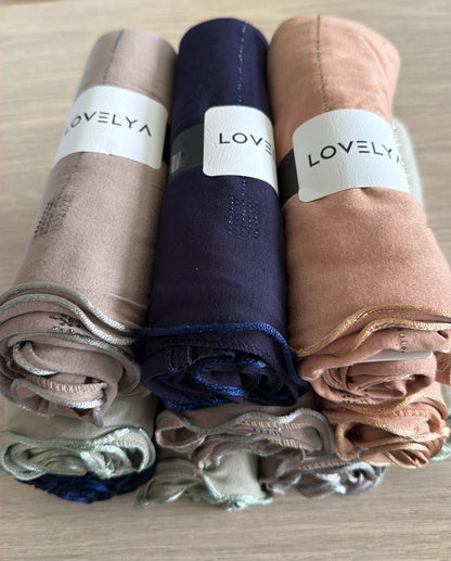Lovelya- Hijab Jersey Premium fronce a Strass