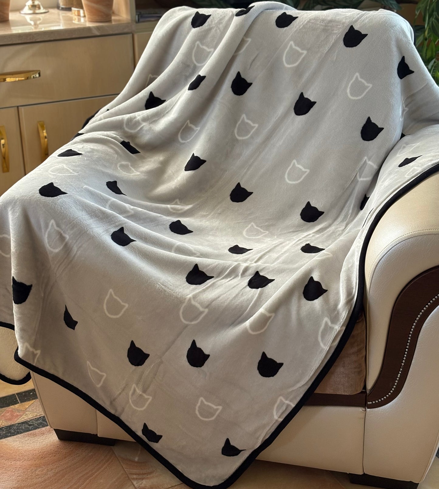 Plaid Pussycat 120x150 - Atelier du Linge