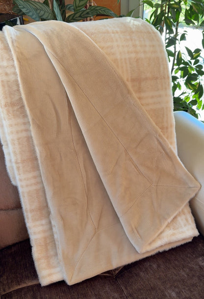 Plaid Luba Sable 140x180 - Maison Vivaraise