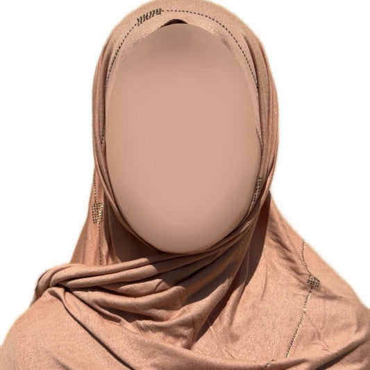 Lovelya- Hijab Jersey Premium fronce a Strass