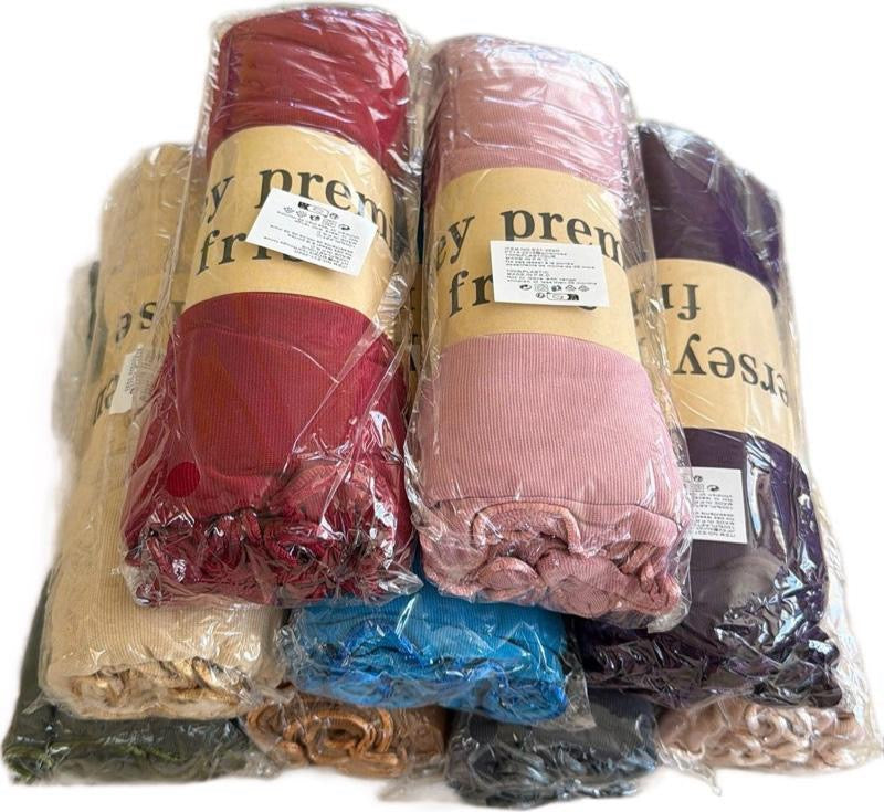 Voile Hijab Jersey Premium frisé 50% Coton 50% Viscose