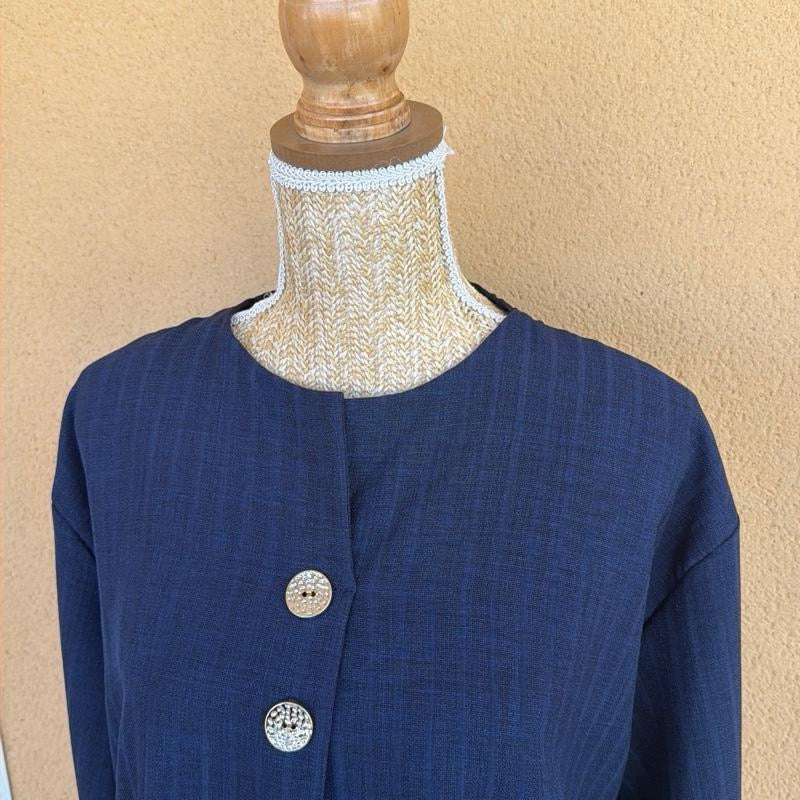 Daisie Home MIRA - Ensemble 2 pièces tunique boutonnée et pantalon large en effet lin élégant et confortable pour un style chic - Taille unique