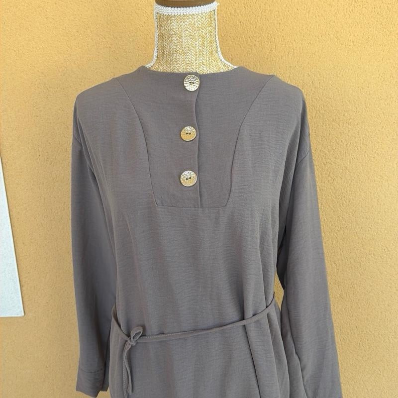Daisie Home DIAMOND - Ensemble 2 pièces Tunique boutonnée et pantalon large taille élastique en jazz - Taille unique