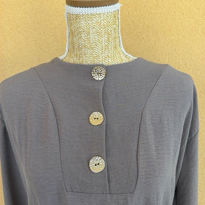 Daisie Home DIAMOND - Ensemble 2 pièces Tunique boutonnée et pantalon large taille élastique en jazz - Taille unique