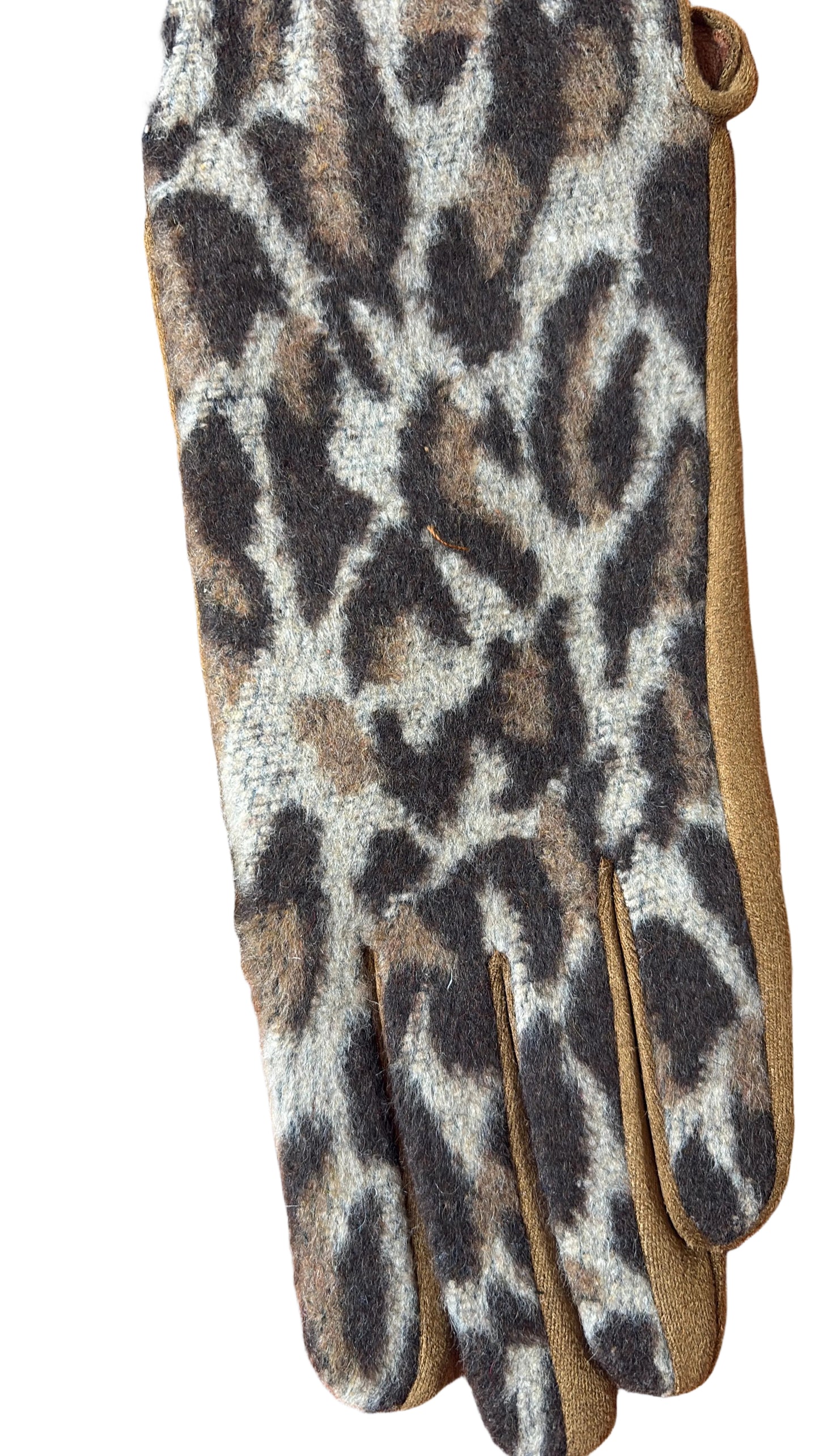 Gant Léopard Camel- Ecran tactile utilisable avec gant