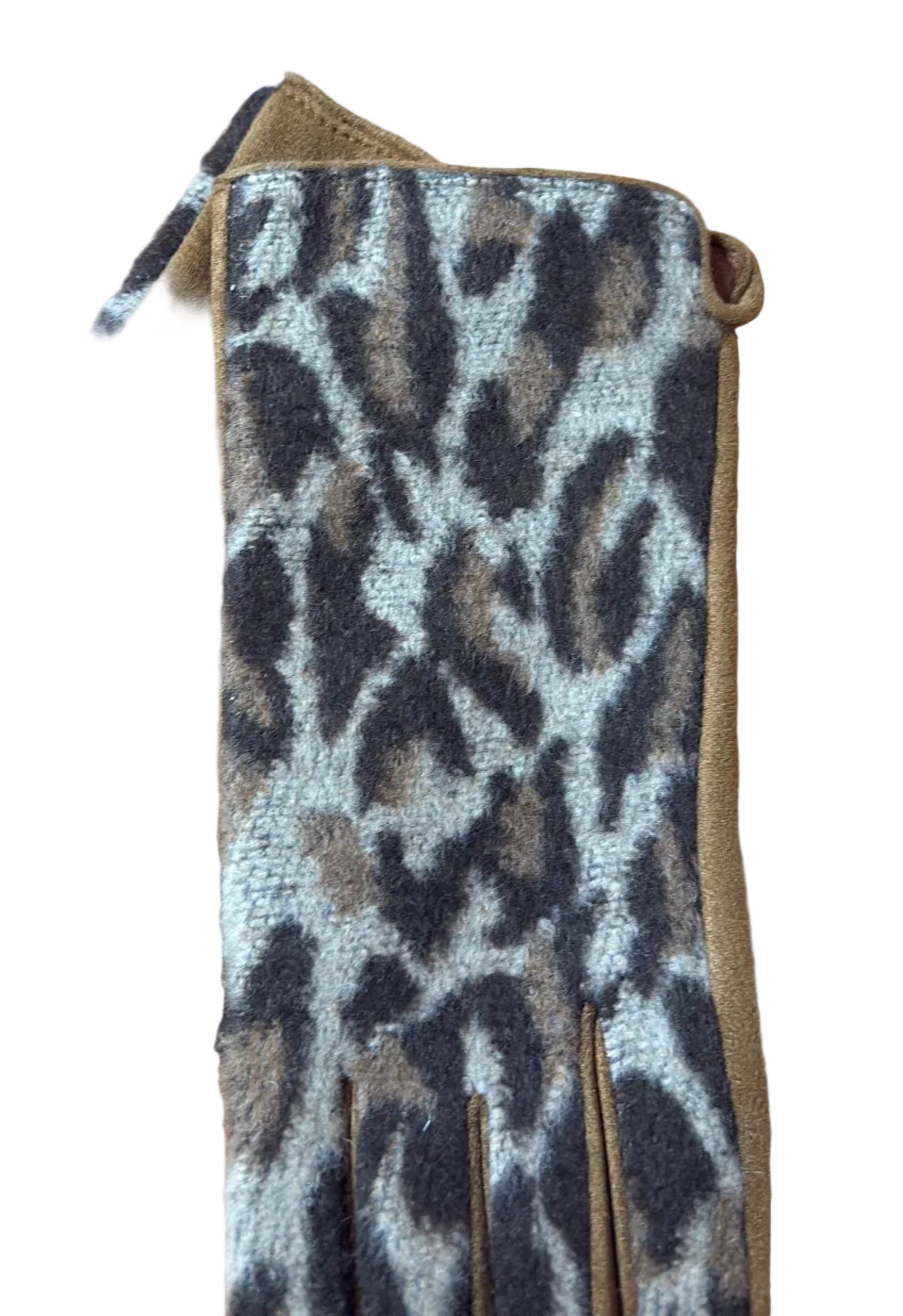 Gant Léopard Camel- Ecran tactile utilisable avec gant