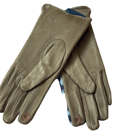 Gant Léopard Camel- Ecran tactile utilisable avec gant