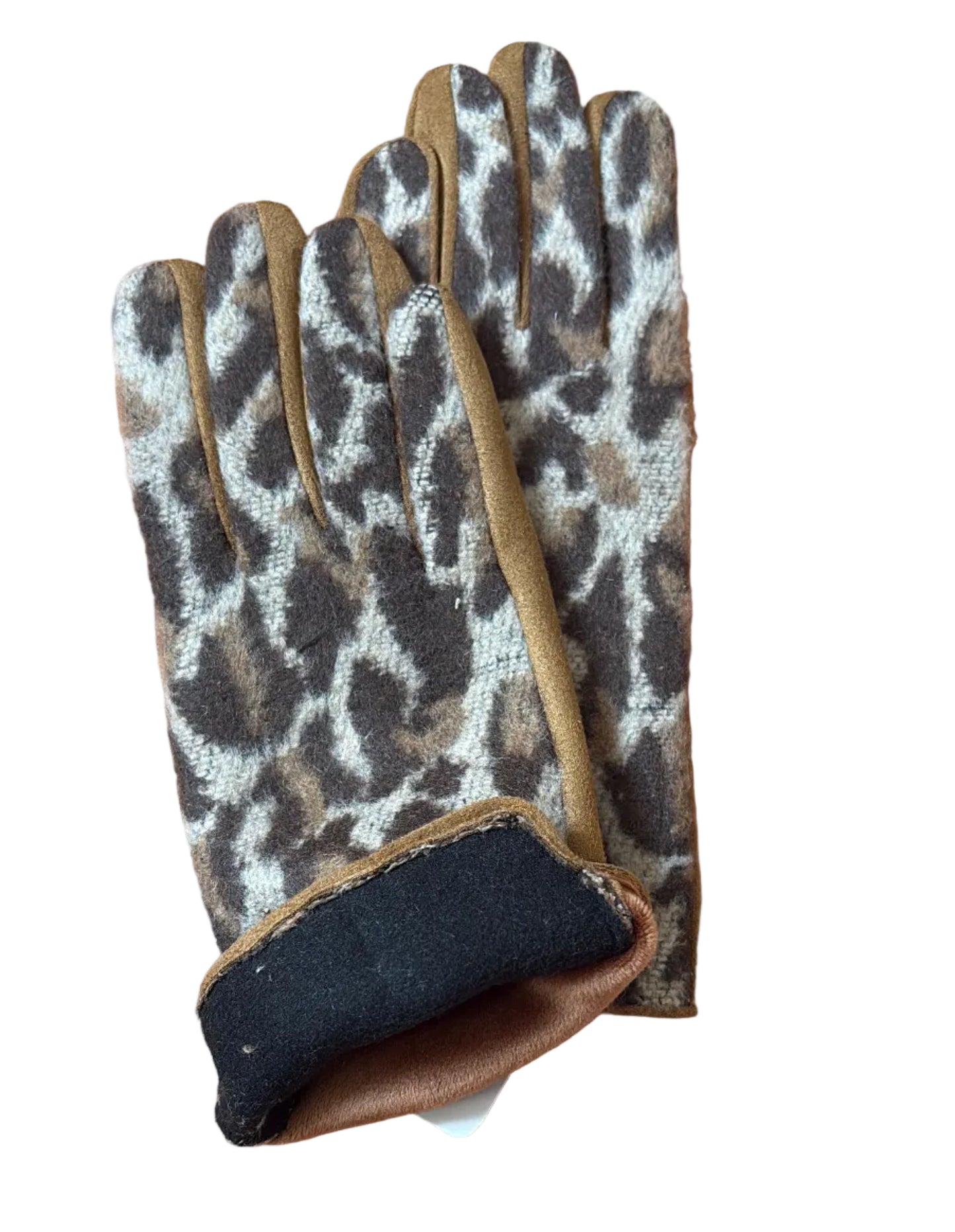 Gant Léopard Camel- Ecran tactile utilisable avec gant